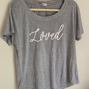 “Loved” Grey cute T-shirt